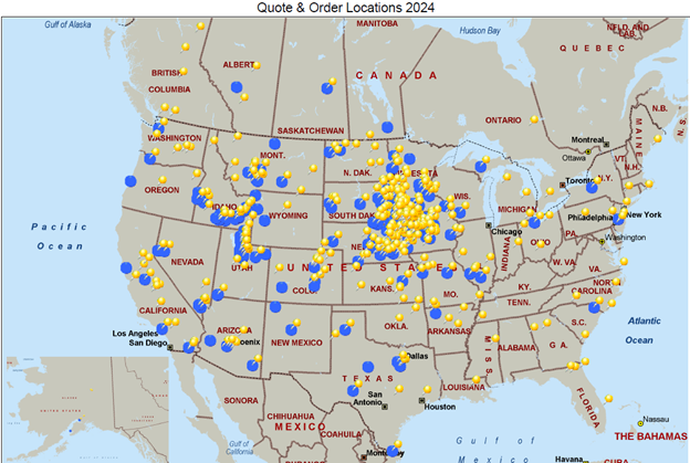 Quote and Order Locations 2024